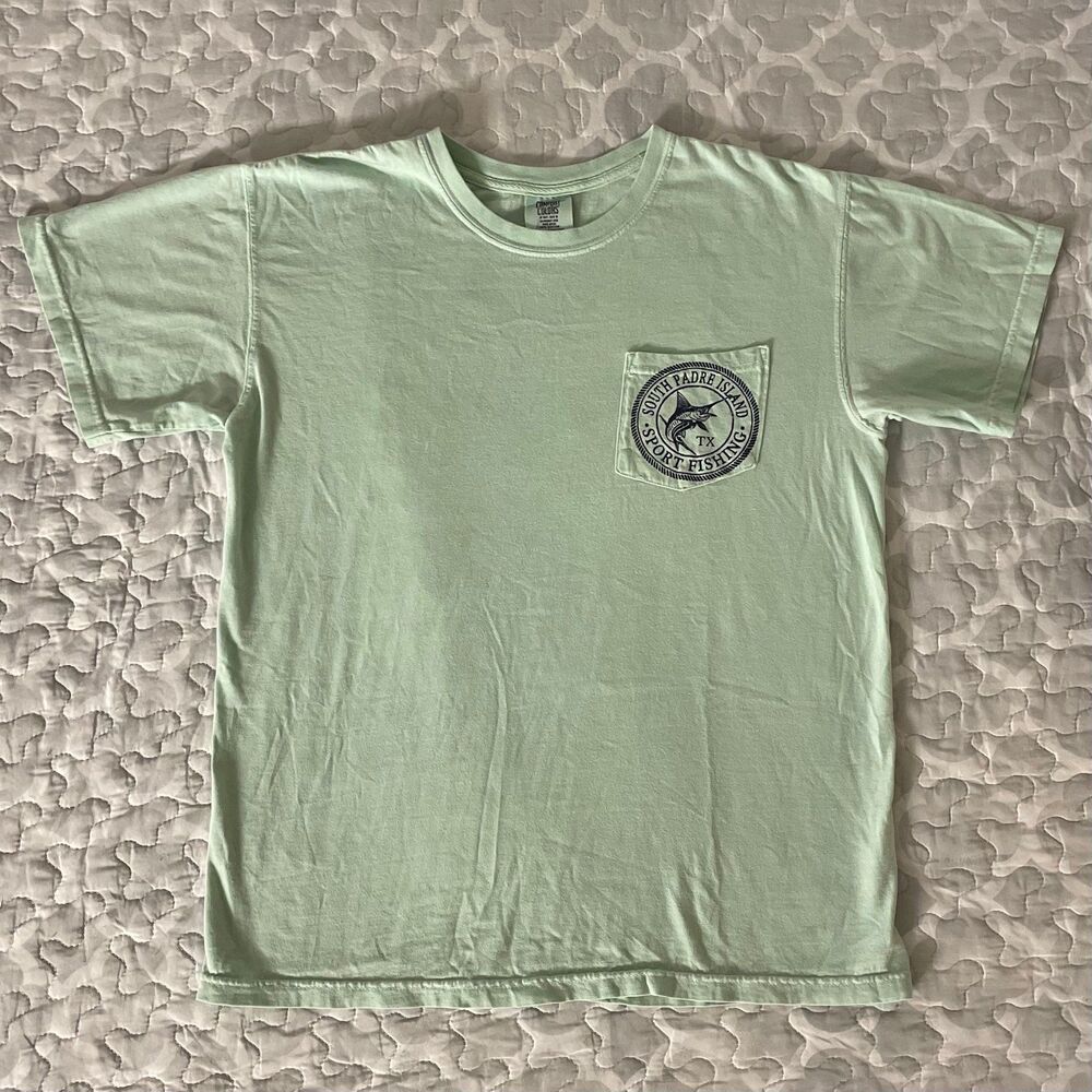 [Size Medium] Comfort Colors South Padre Island Texas TX Sport Fishing T Shirt